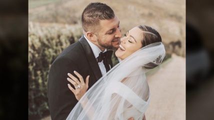 Tim Tebow and his wife Demi-Leigh Nel-Peters in January 2020.